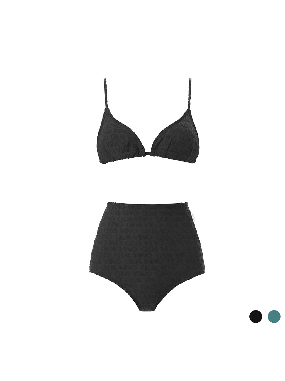 ビキニ QUA VINO Day dream Terry Bikini Top + High Waist Bot 4BUK229 QUA VINO] Daydream Terry Bikini Top + High Waist Bottom