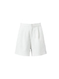 Cotton Candy Cover Up Pintuck Shorts White